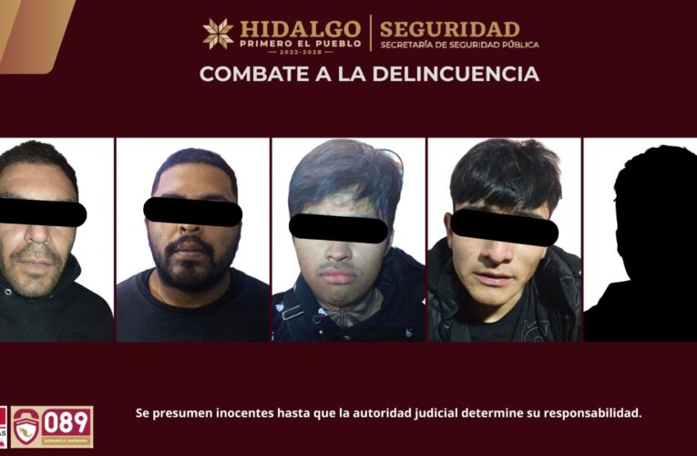 Caen cinco por droga en Tolcayuca