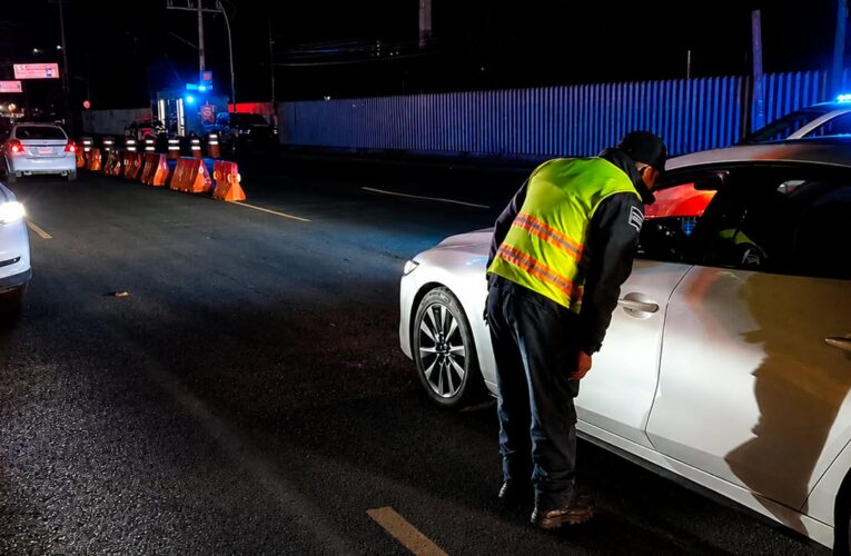 SANCIONAN A 6 EN OPERATIVO ALCOHOLÍMETRO