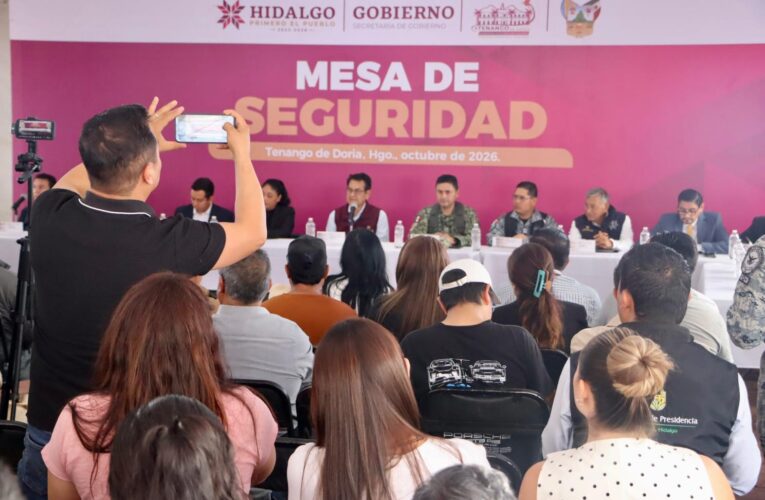 Revisan tala ilegal y seguridad en mesa de trabajo en Tenango de Doria